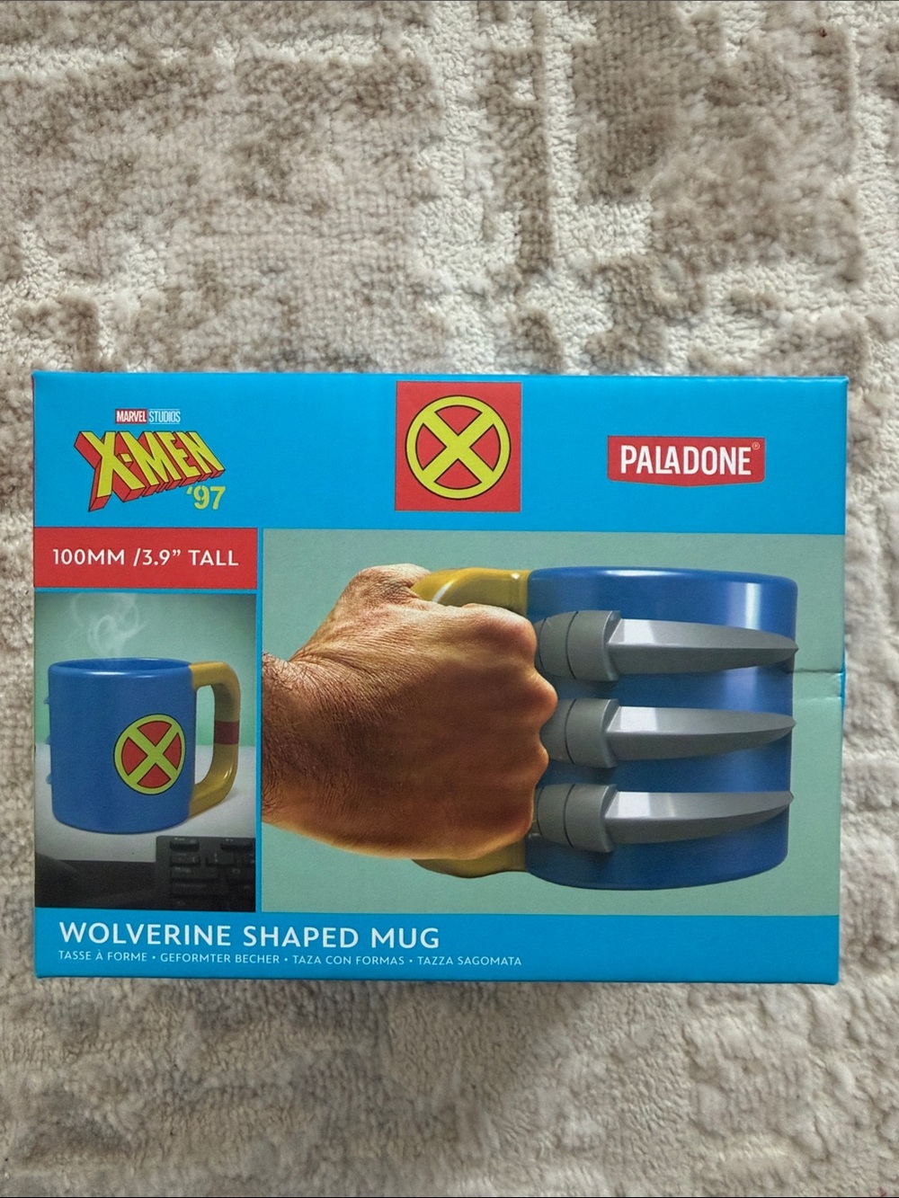 Marvel X-Men Wolverine Shaped Mug - Blue, Yellow, Gray
